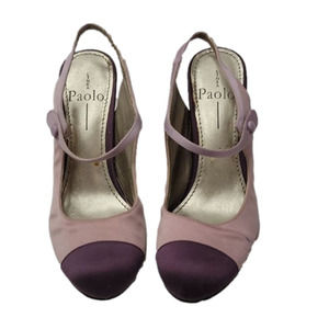 Linea Paolo lilac and purple sling back heels